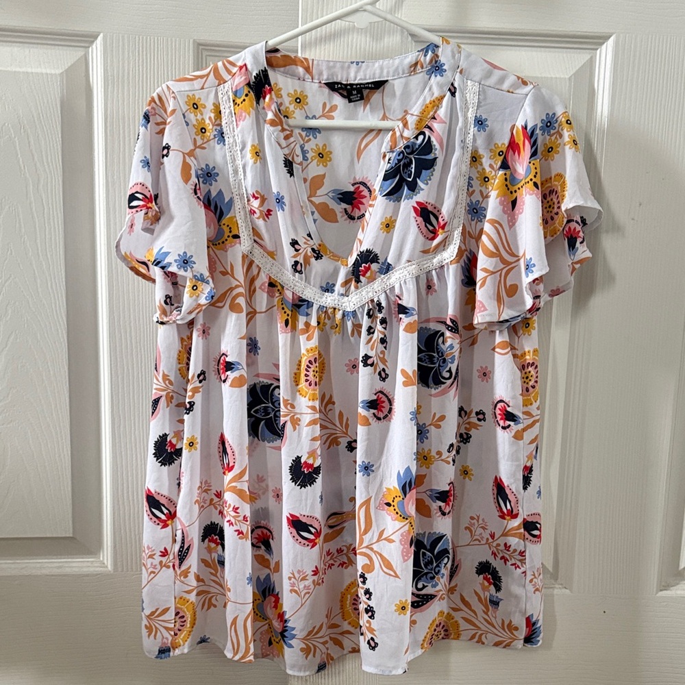 Zac & Rachel Multicolor Floral Blouse